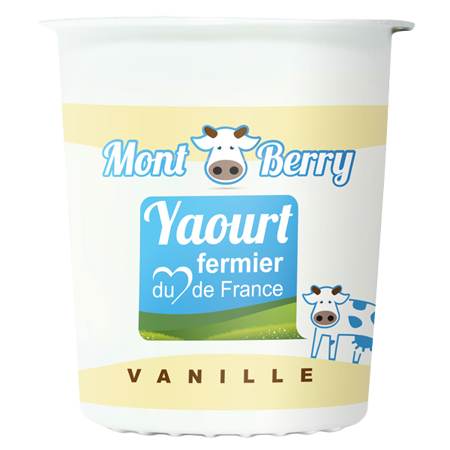 Yaourt saveur vanille x4 - Galeries Gourmandes